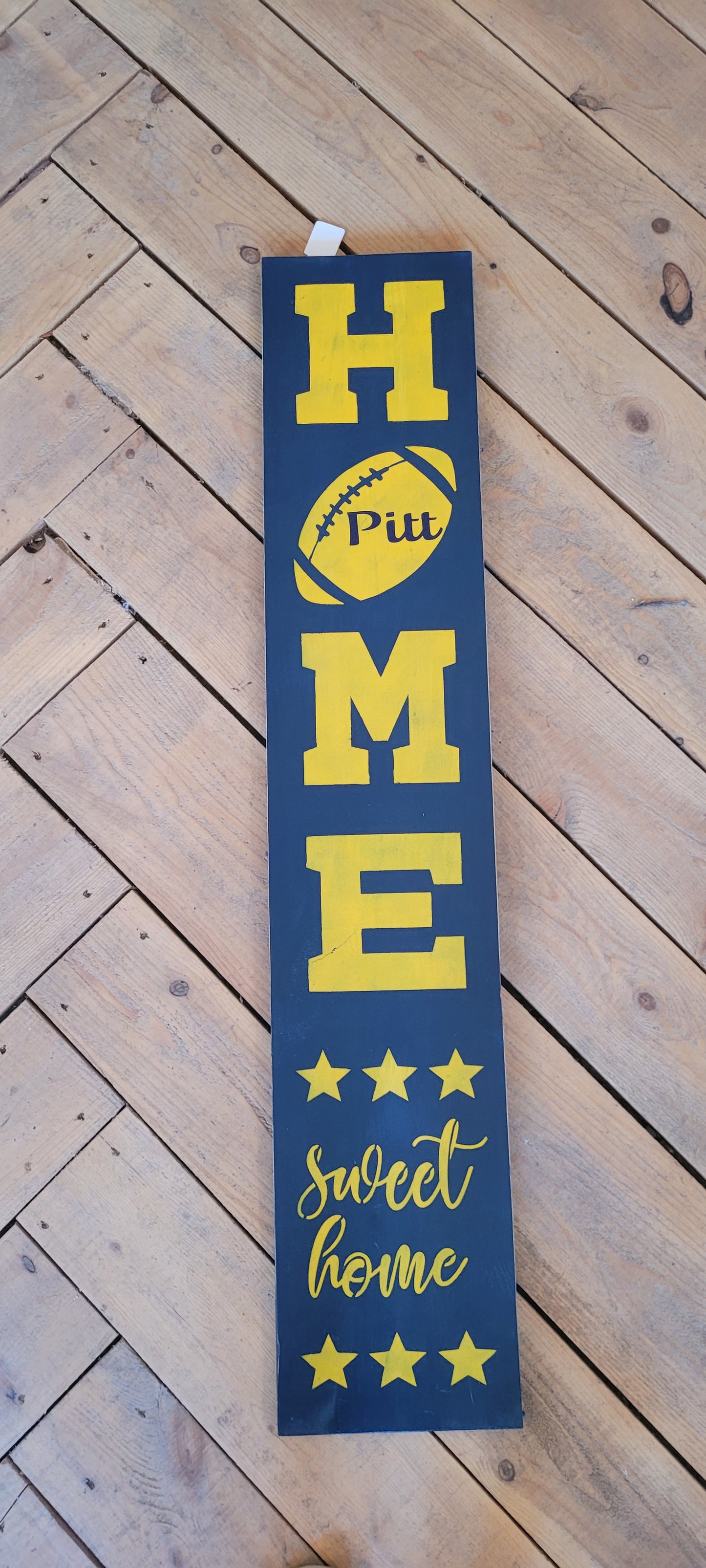 2 P's in a Pod Football Home sign