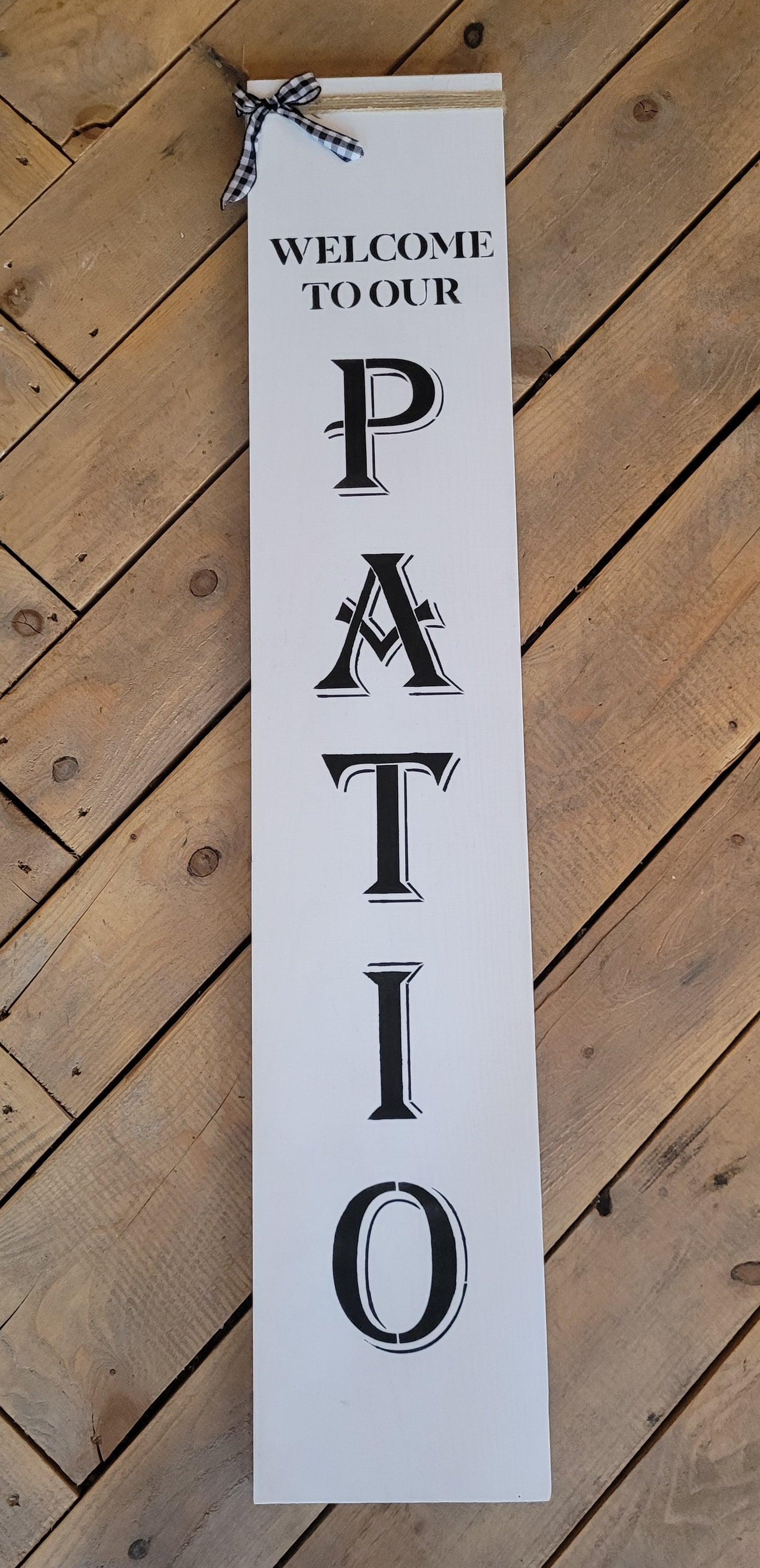 2 P's in a Pod Welcome to our patio sign