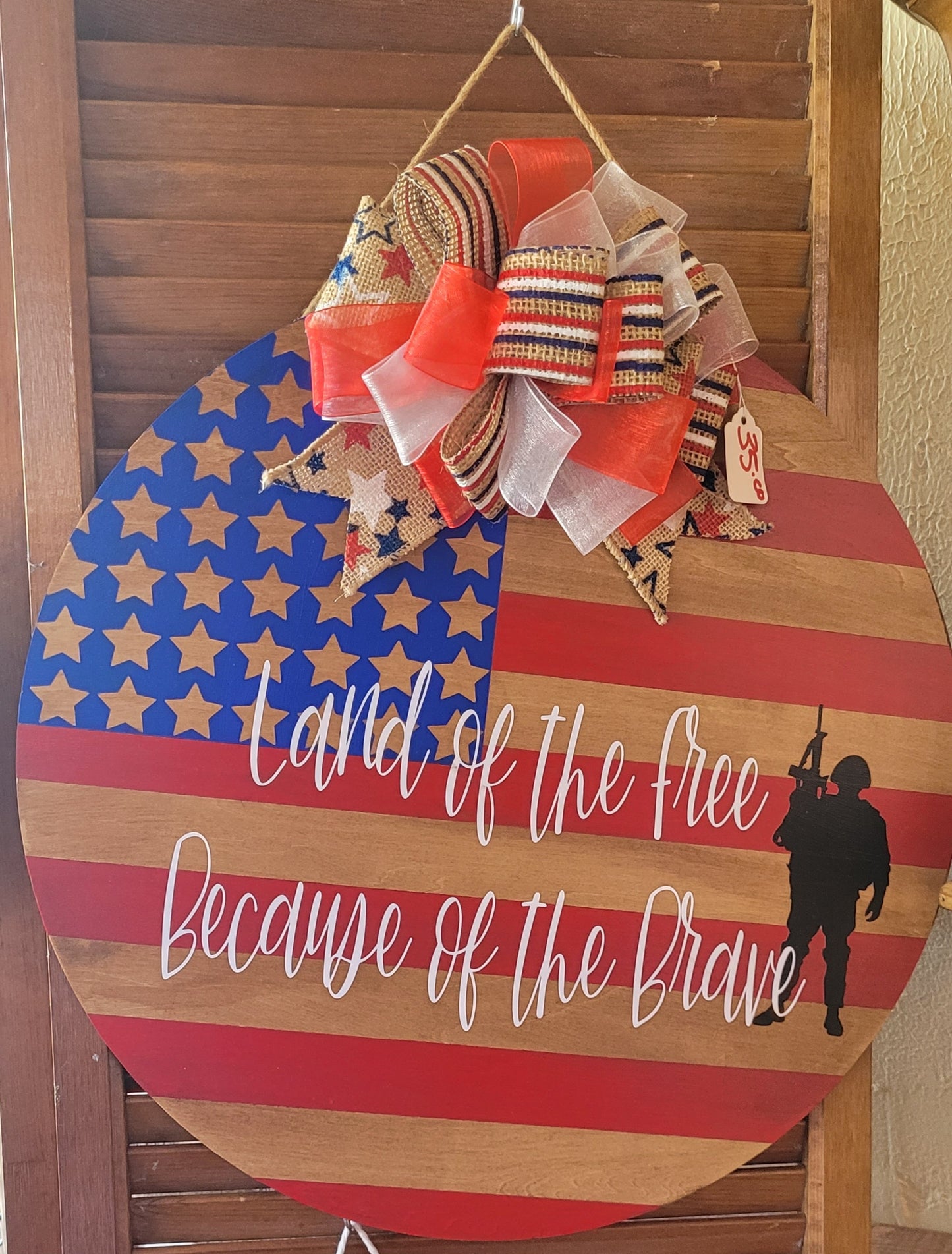 Kay Wills Designs Land of the Free 18' sign