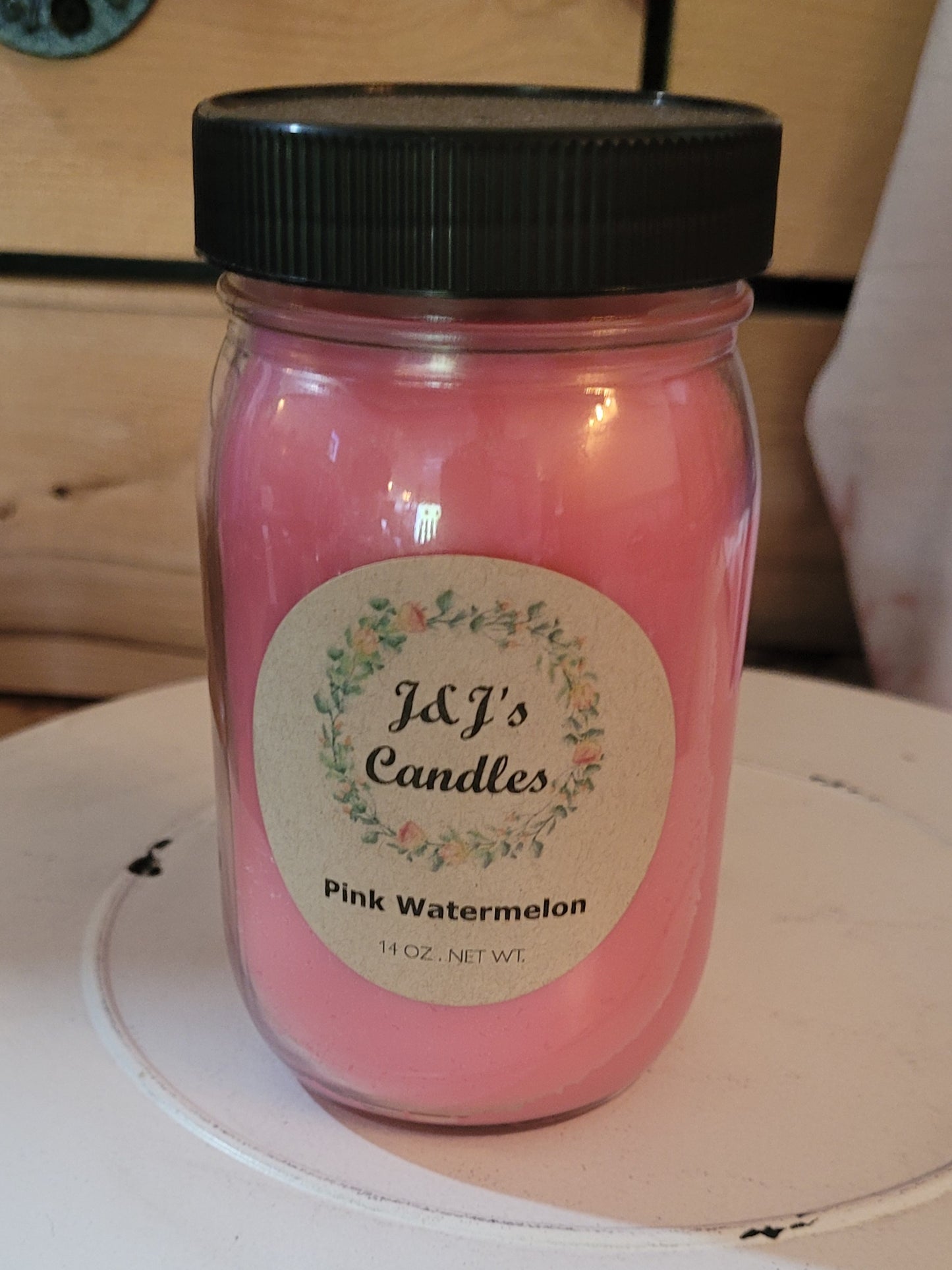 J&J's Candle Co. Pink Watermelon