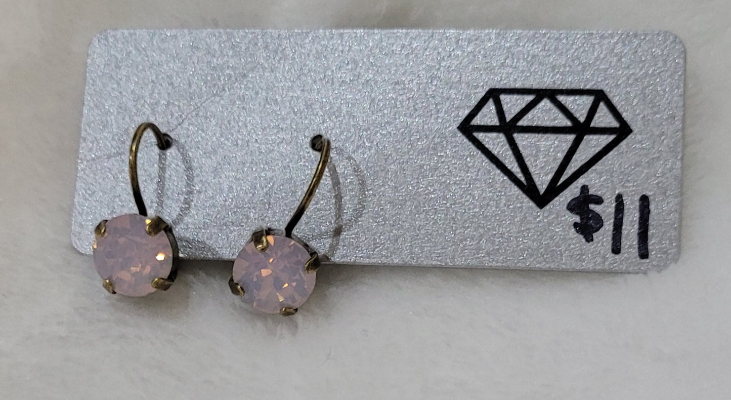 Essential Drop Earrings Baby Pink
