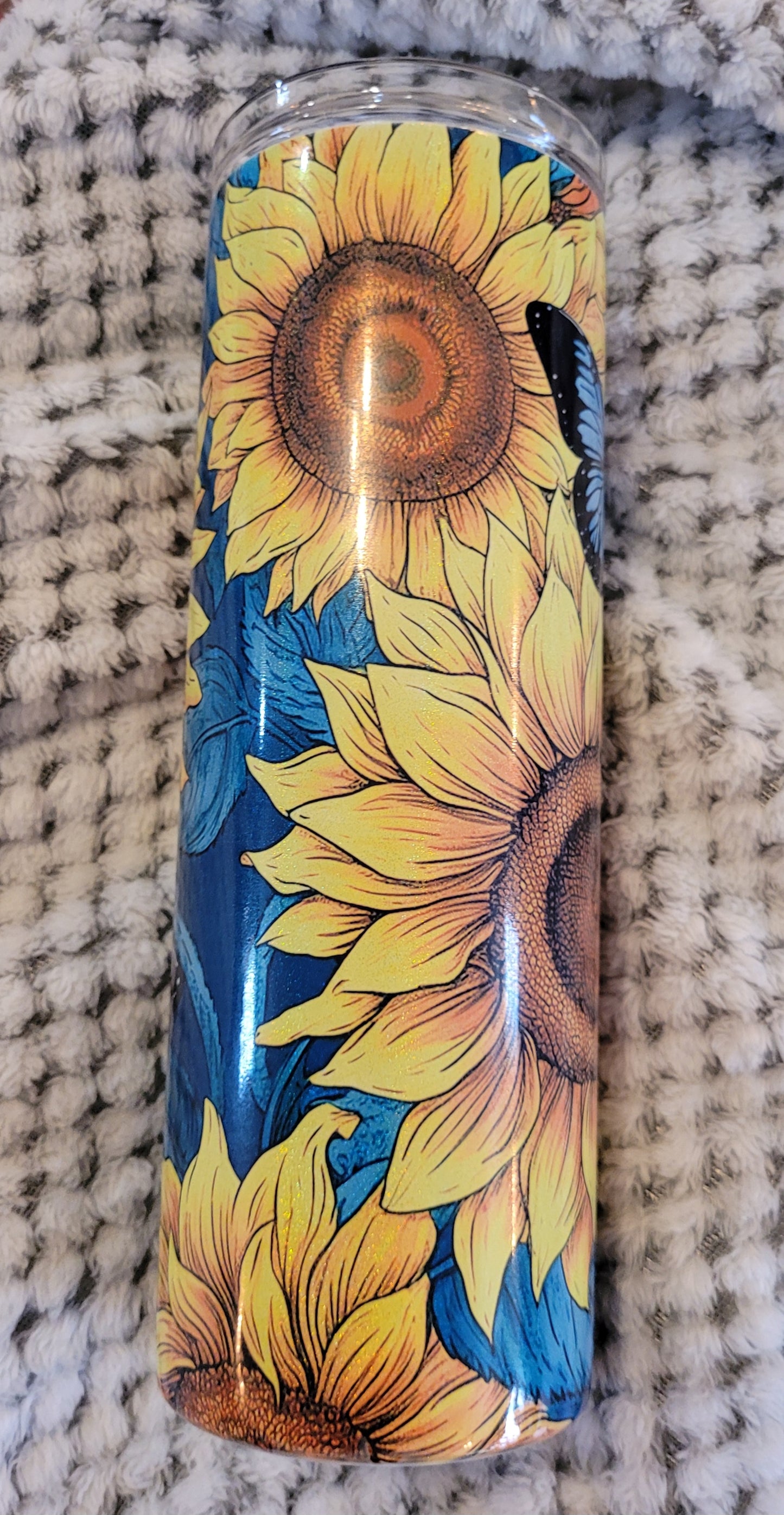 Sunflower Butterfly Tumbler