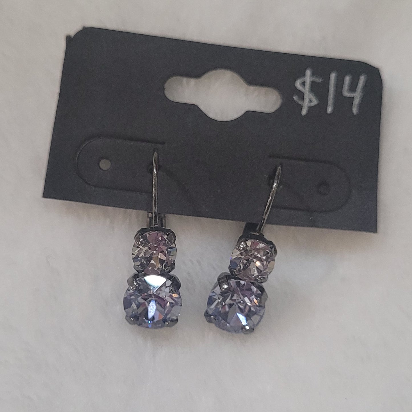 Double Drop Earrings purples