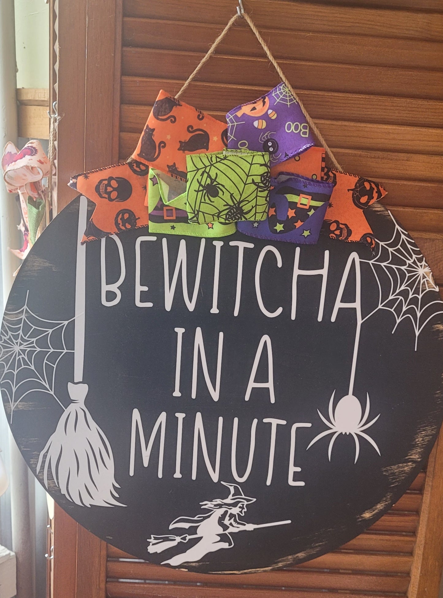 Kay Wills Designs 18in door hanger Bewitcha in a Minute