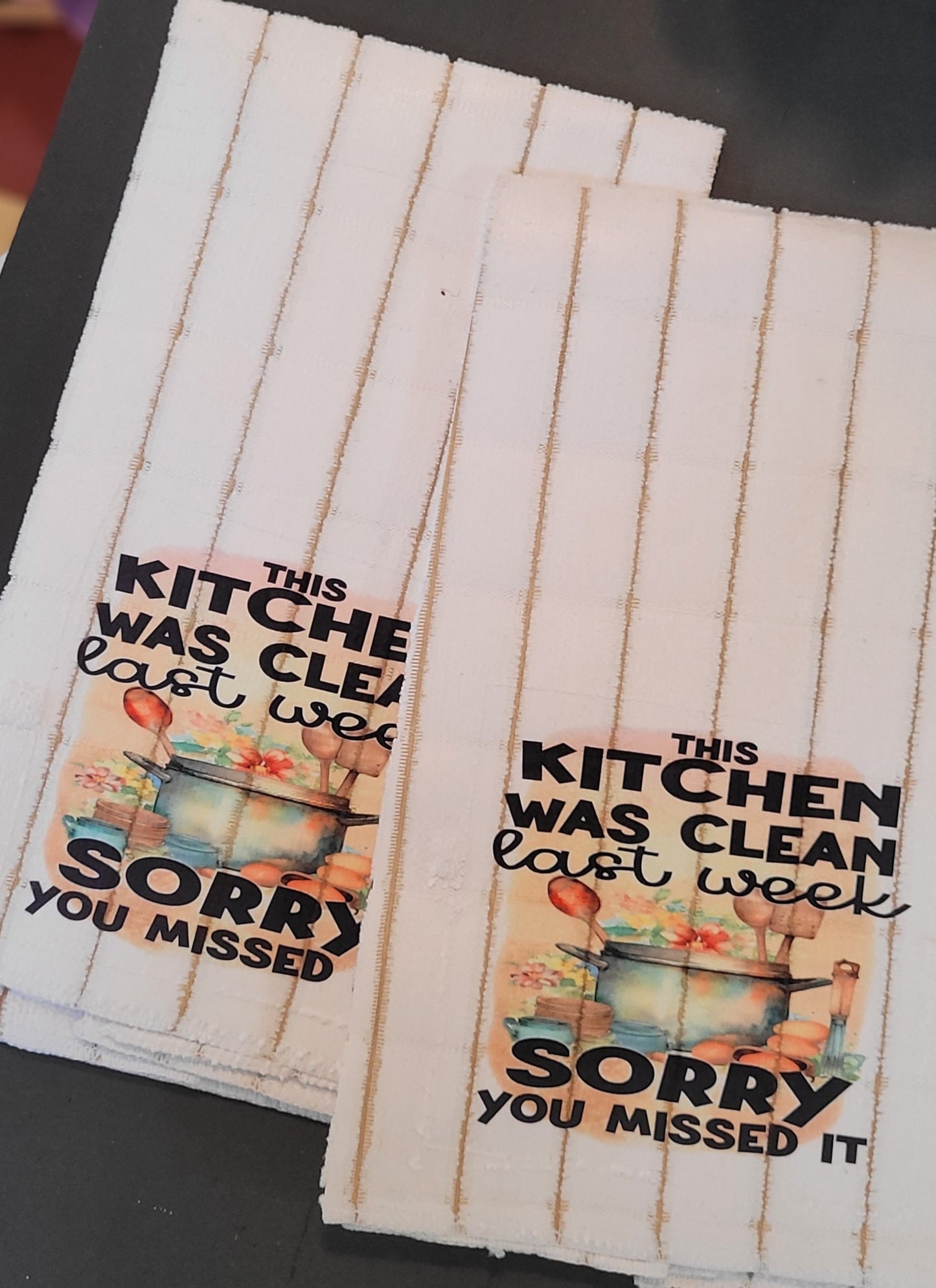 This Kitchen Was Clean Last Night..Set of 2