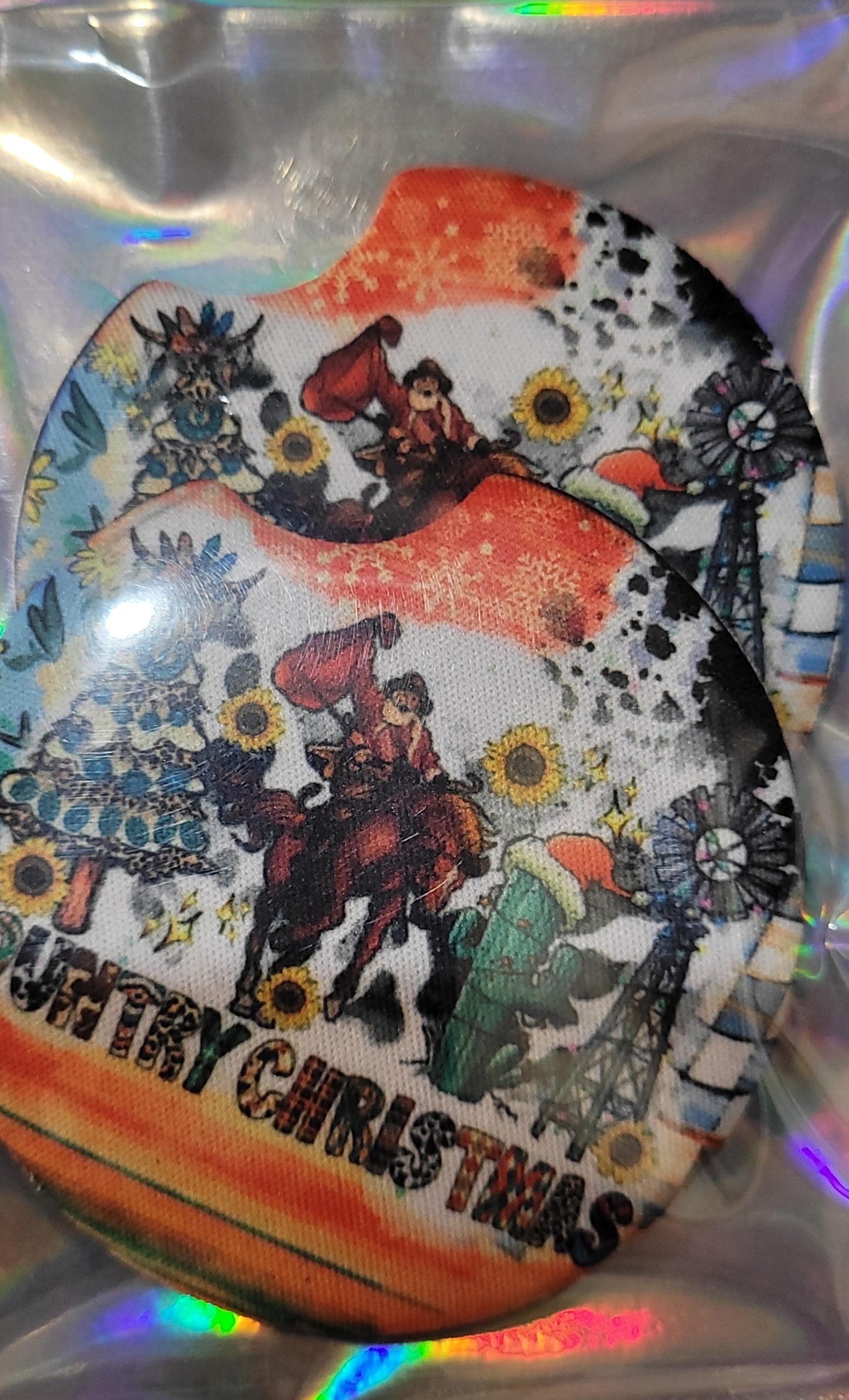 Country Christmas Car Coasters