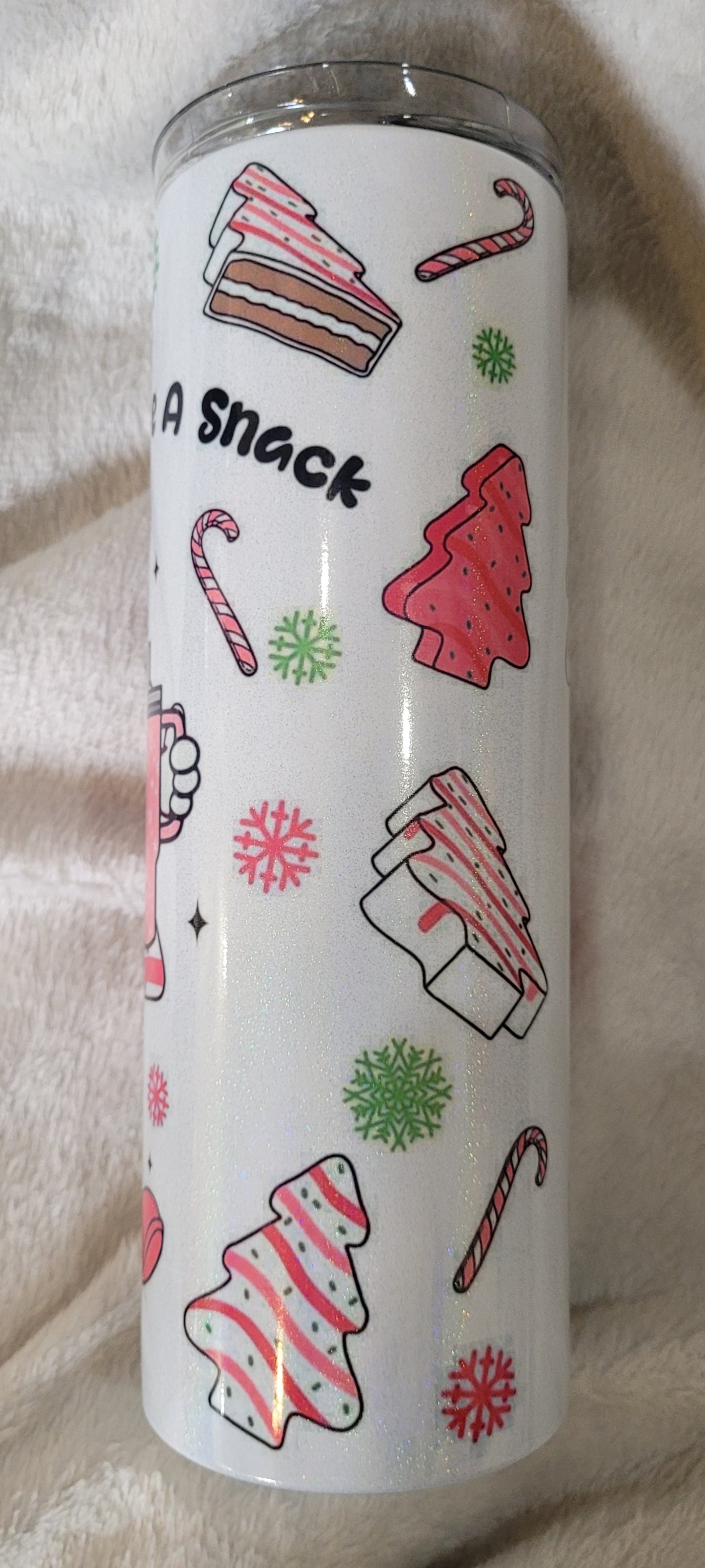 Pink Christmas Tree Holographic 20oz Tumbler
