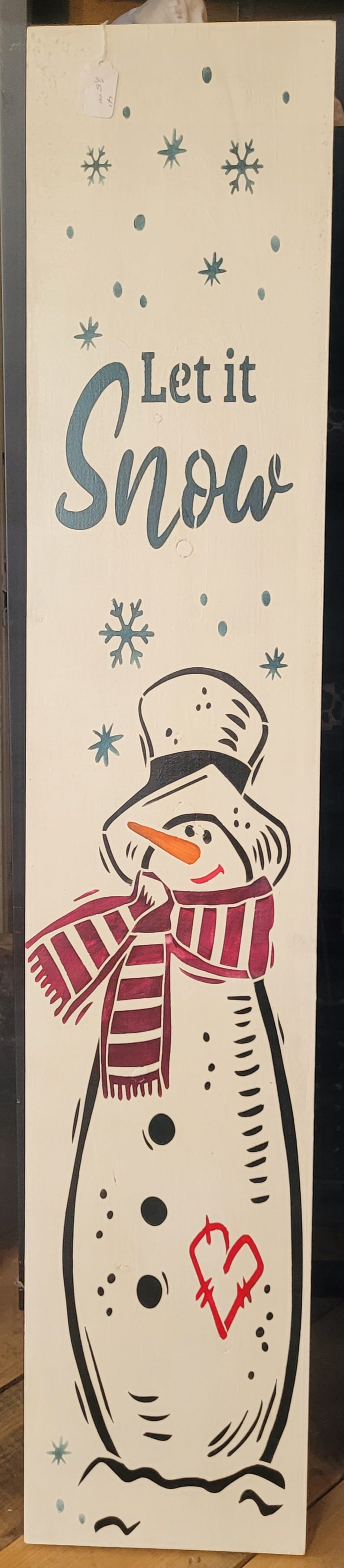 2 P's in a Pod 4' Home Sign Let It Snow