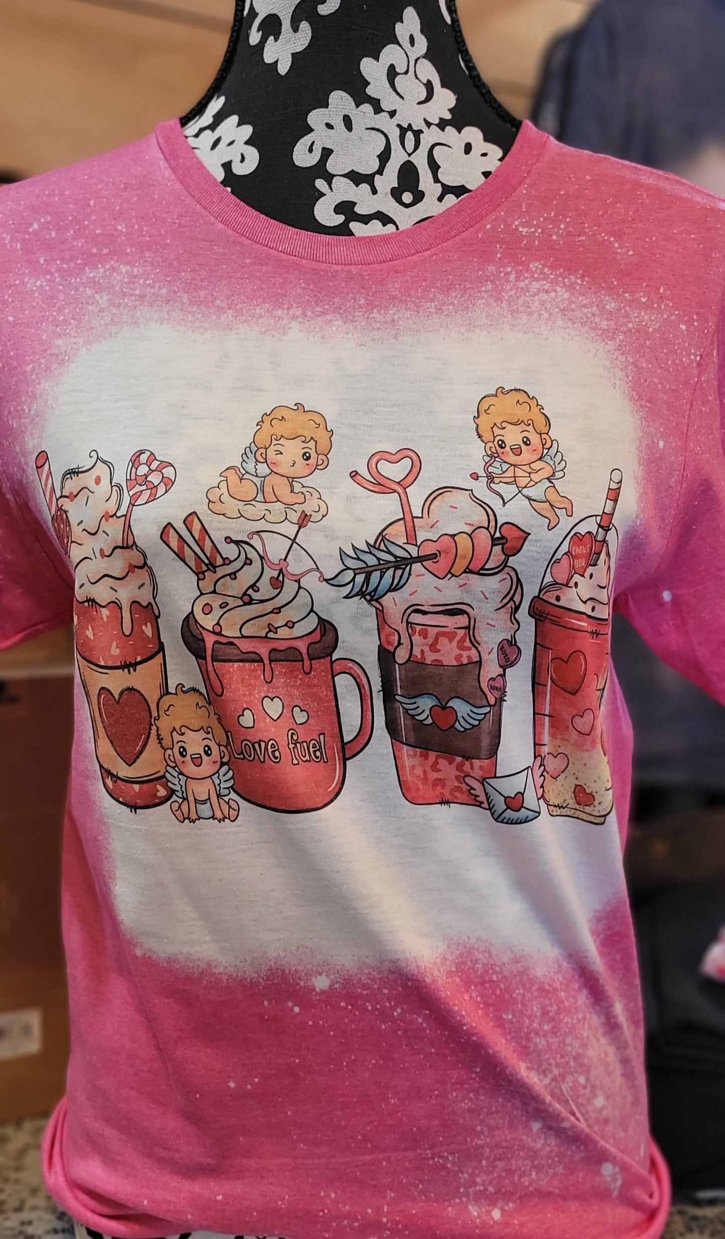 Cupid Coffee bleached tshirt