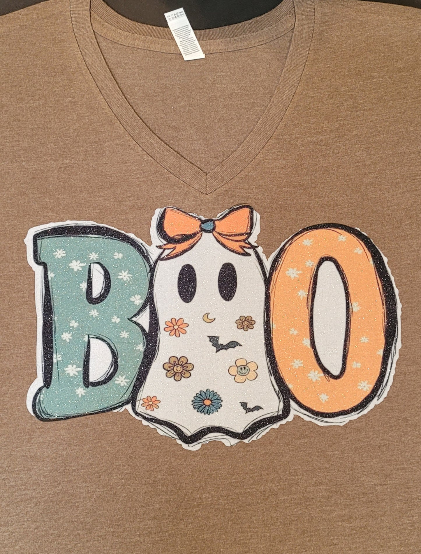 Glitter Halloween-Boo (customize your color in notes section at checkout)