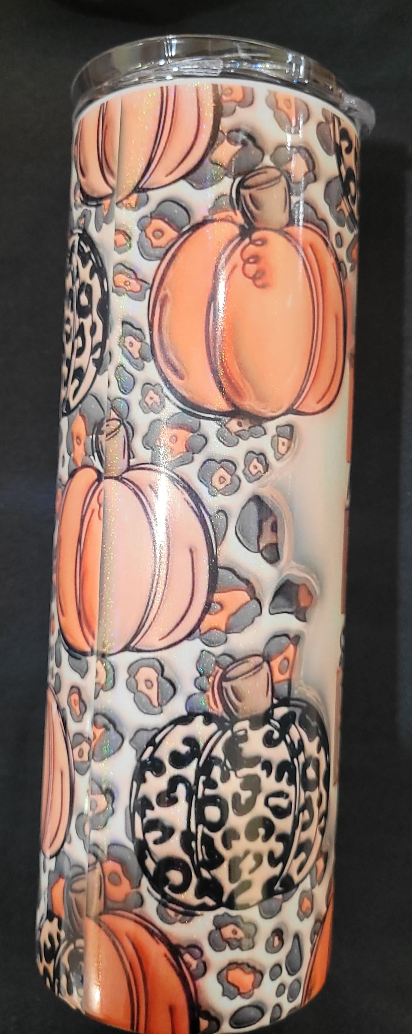 Flannels, hayrides, pumpkins 20 oz Holographic Tumbler