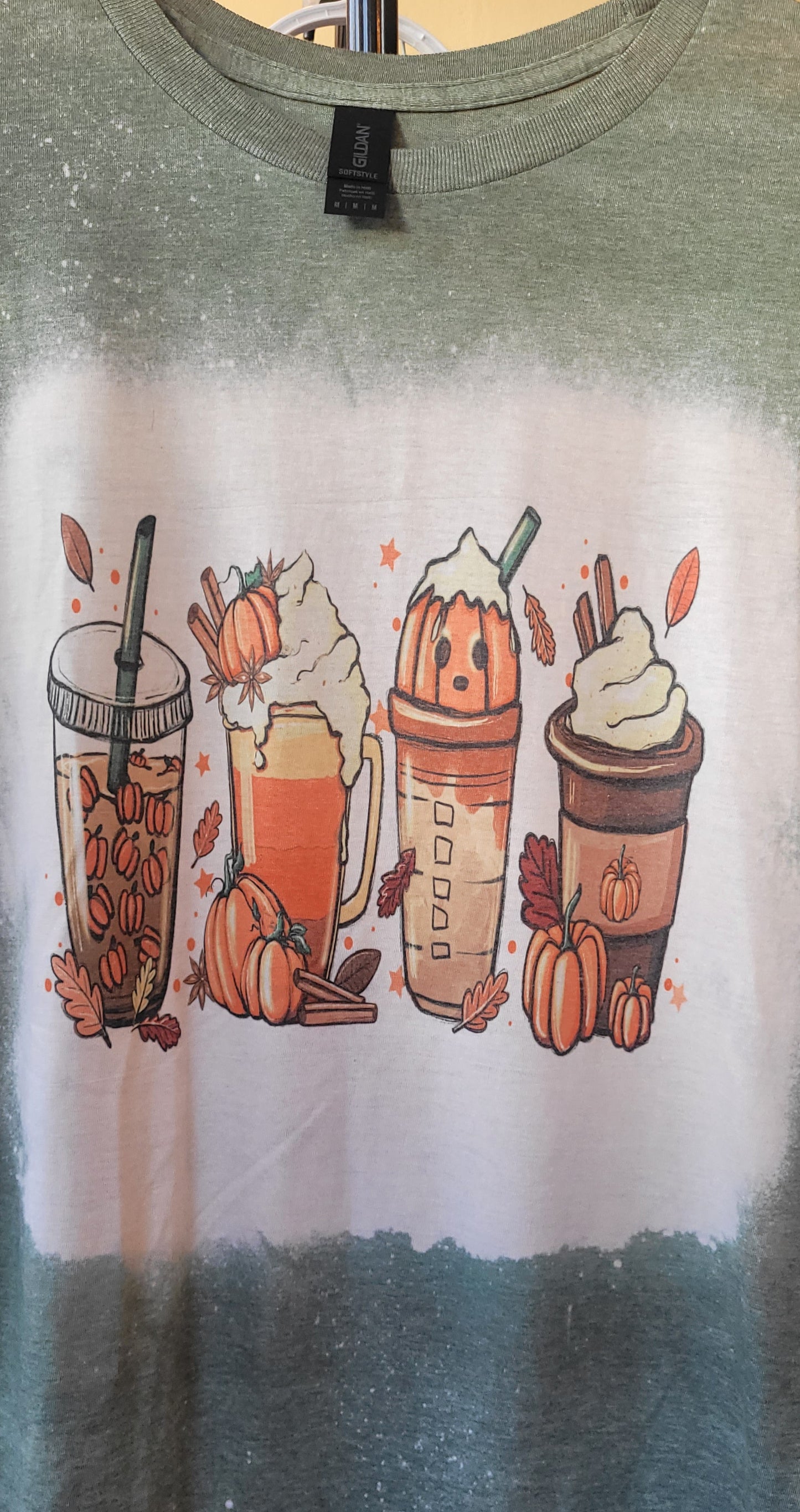 Fall Coffee Bleached Tshirt