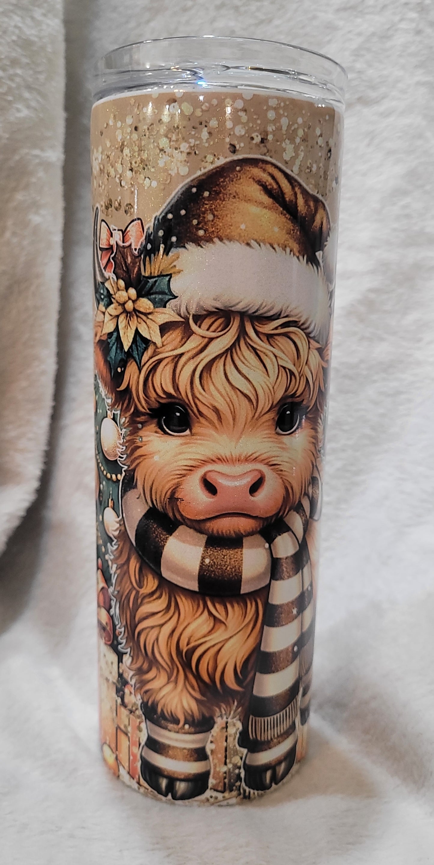 Highland Cow Christmas Tumbler