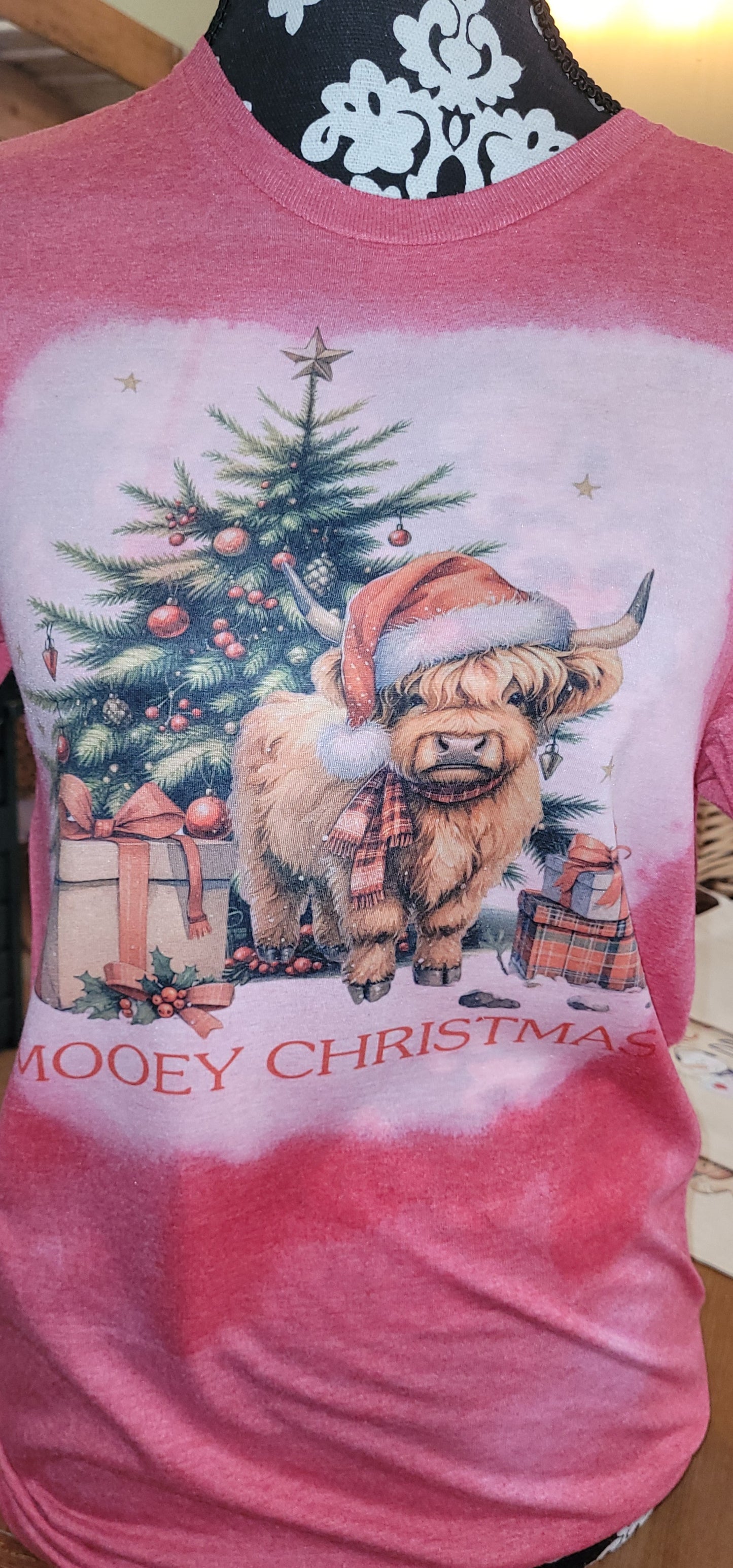 Money Christmas Bleached Tshirt