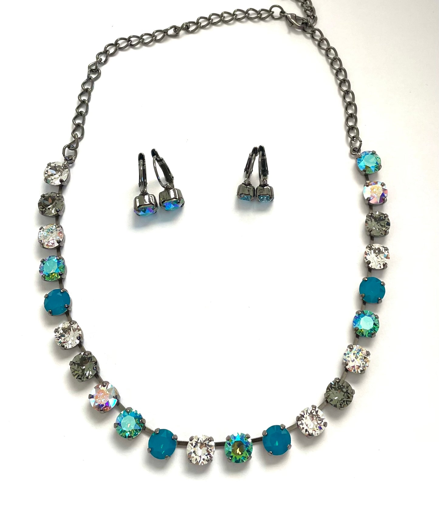 Beyond the Crystal. 8mm Half Necklace. 8mm Earrings. 6mm Earrings