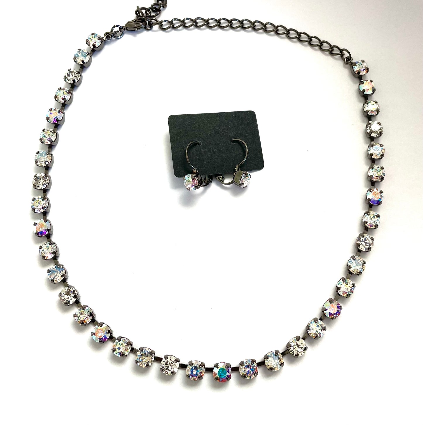Beyond the Crystal 6mm necklace. 6mm earrings