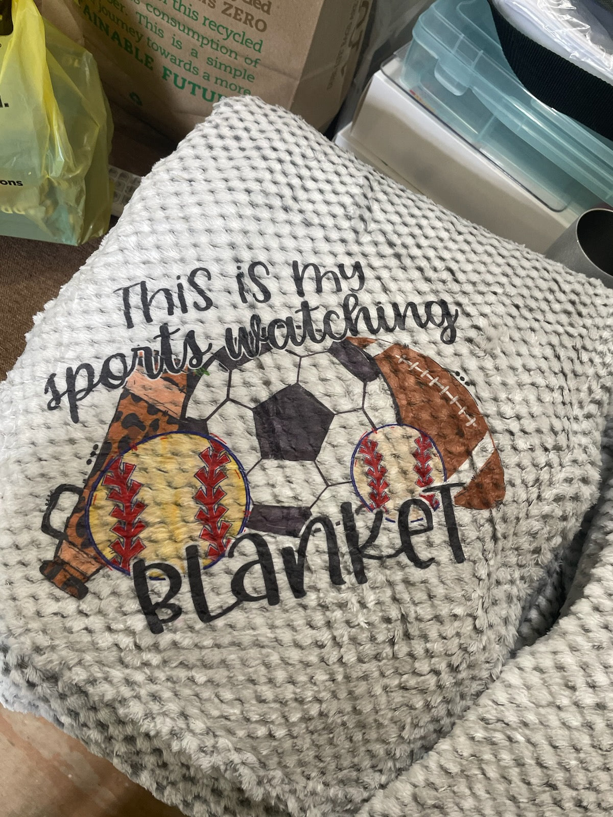 This is my Sports Watching Blanket