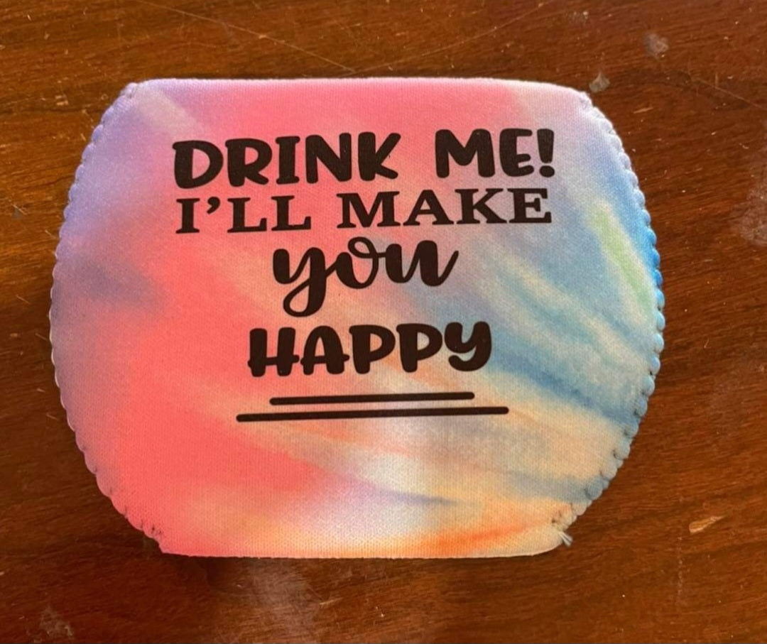Drink Me Wine Glass Koozie