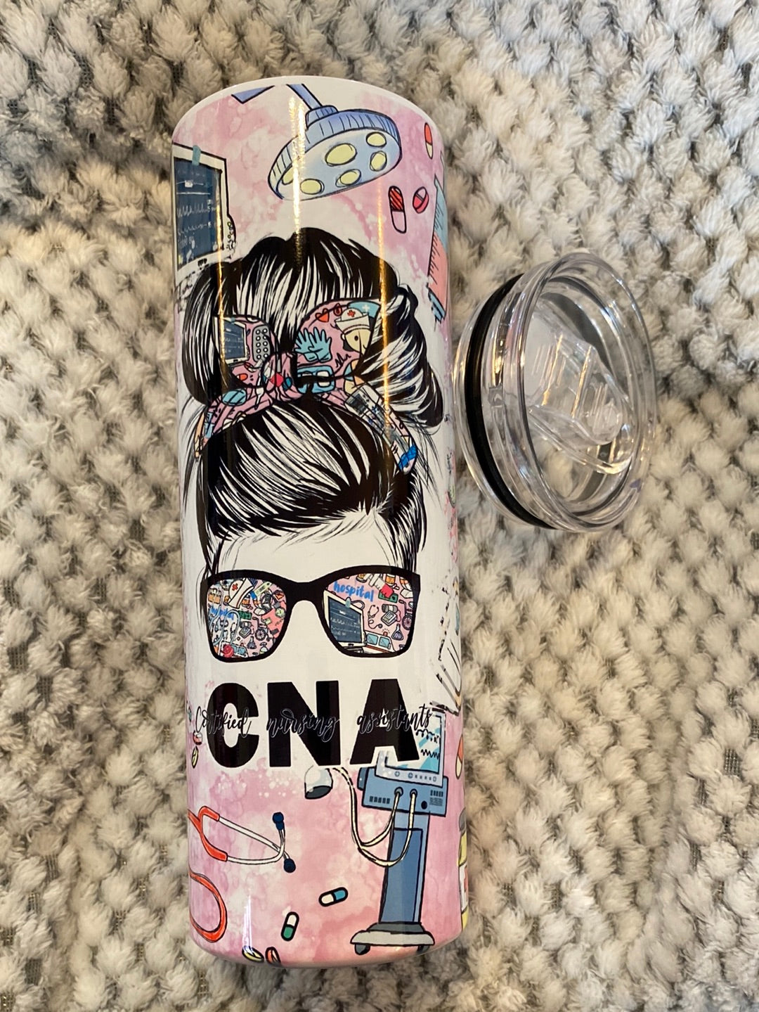 20oz STRAIGHT SKINNY TUMBLER W/ SLIDING LID & STRAW