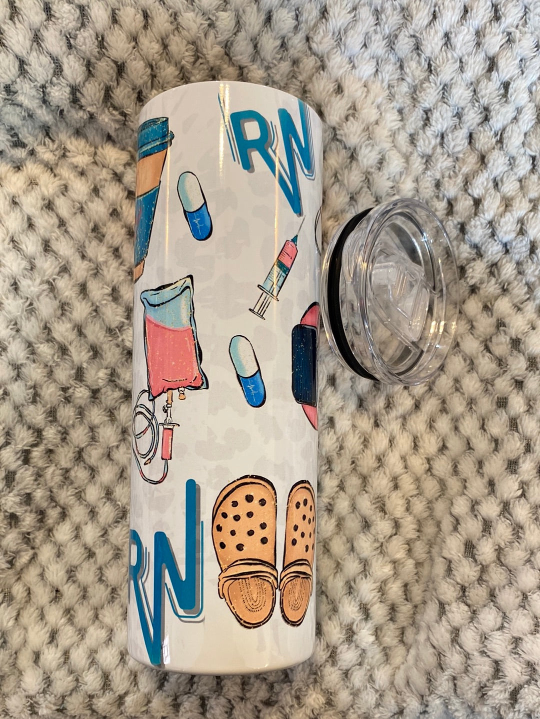 20oz STRAIGHT SKINNY TUMBLER W/ SLIDING LID & STRAW