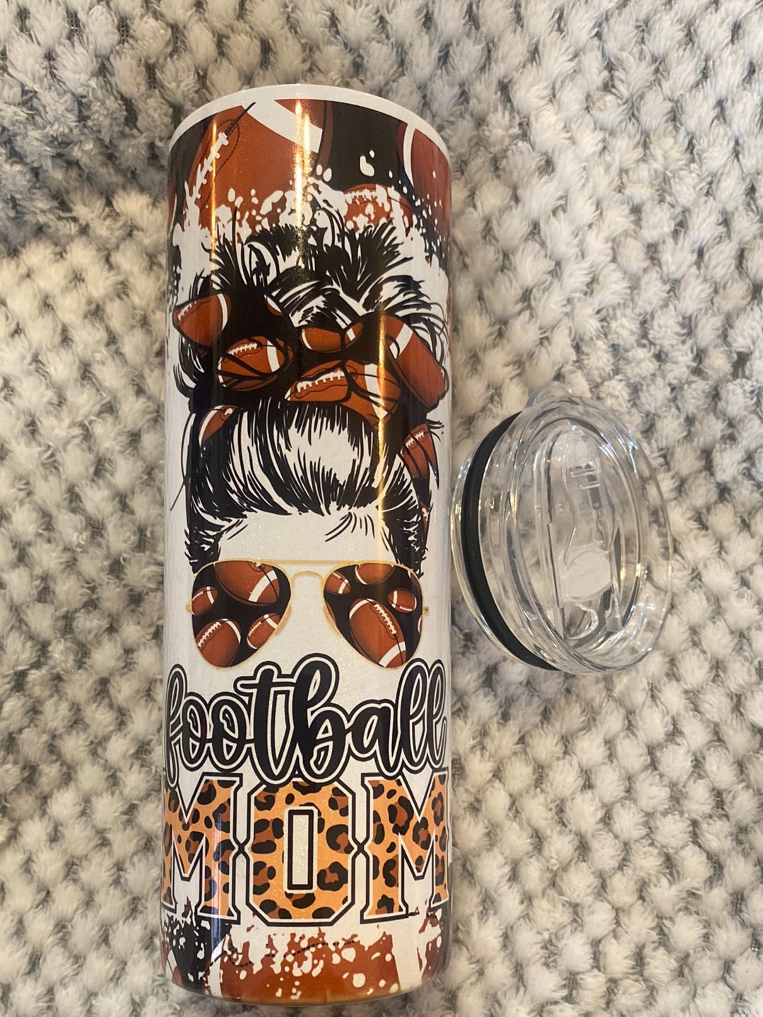 Football Mama 20oz HOLOGRAPHIC TUMBLER