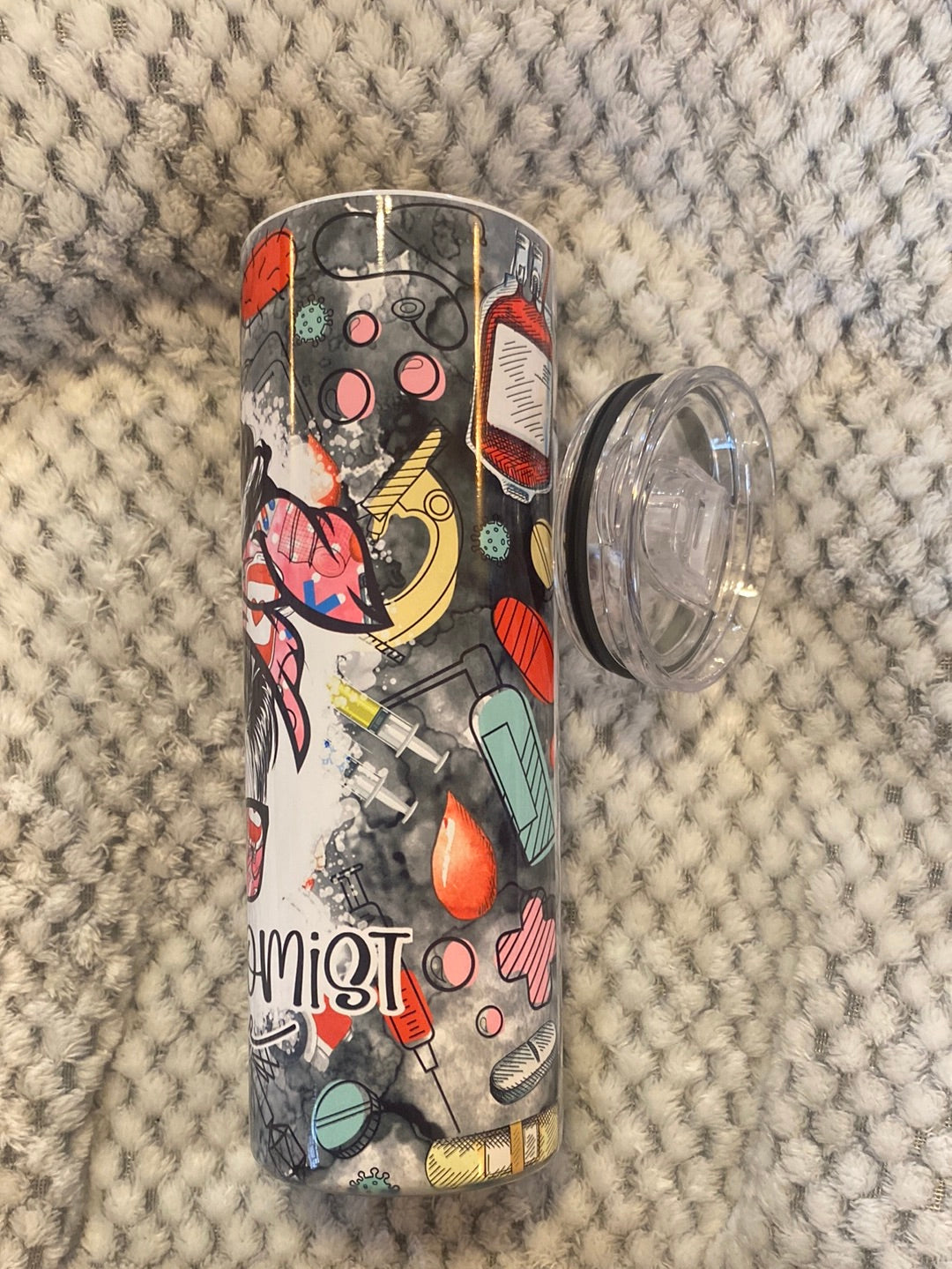 20oz STRAIGHT SKINNY TUMBLER W/ SLIDING LID & STRAW