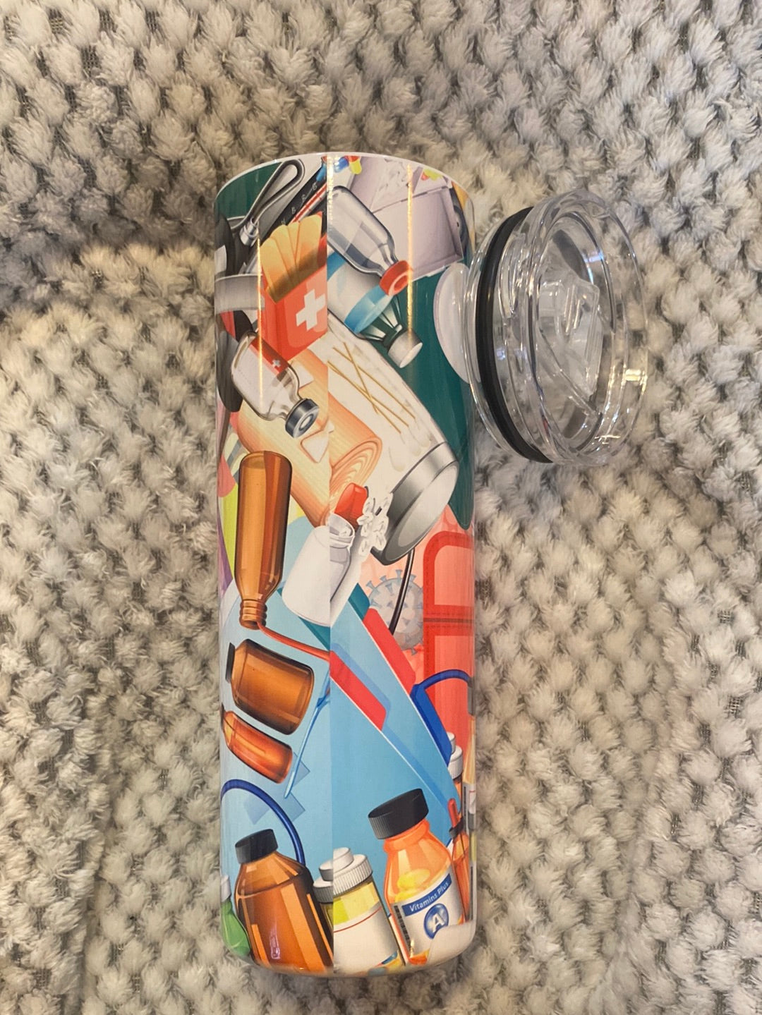 20oz STRAIGHT SKINNY TUMBLER W/ SLIDING LID & STRAW