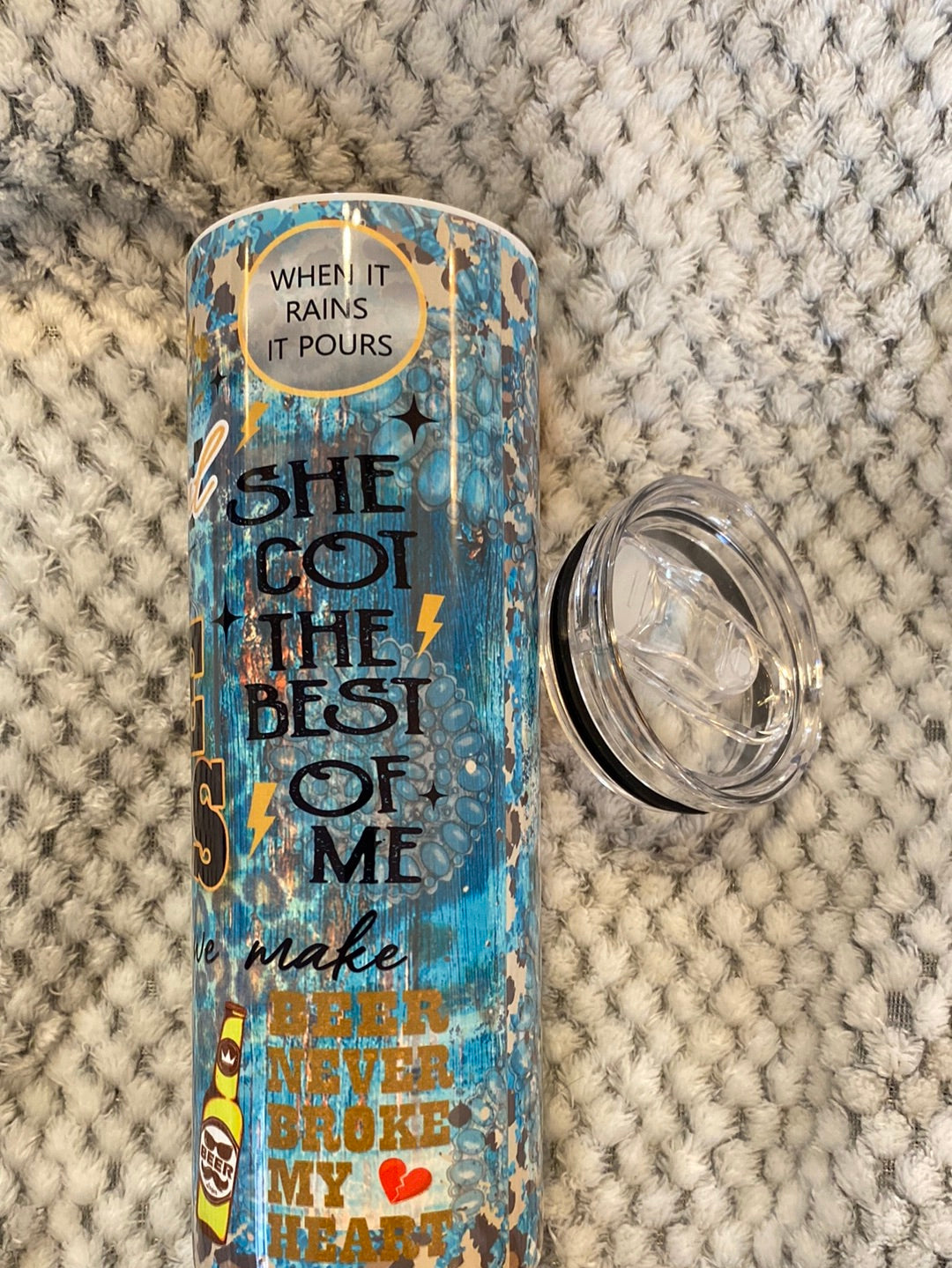 20oz STRAIGHT SKINNY TUMBLER W/ SLIDING LID & STRAW