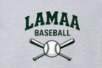 Youth Long Sleeve Steel Grey Lamaa Bat and Ball Design
