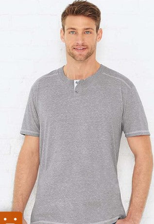EBNER- Short Sleeved Henley Grey - Unisex