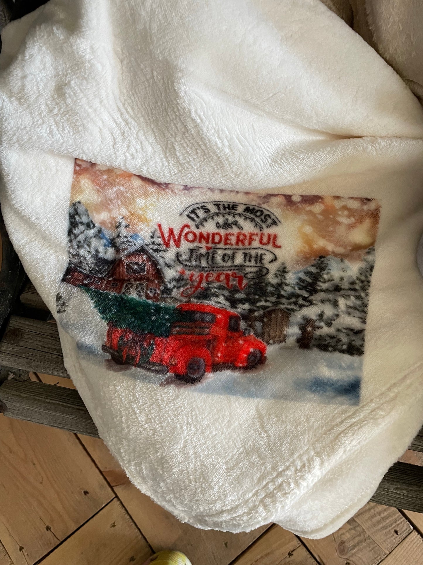 Most Wonderful Time of Year Red Truck