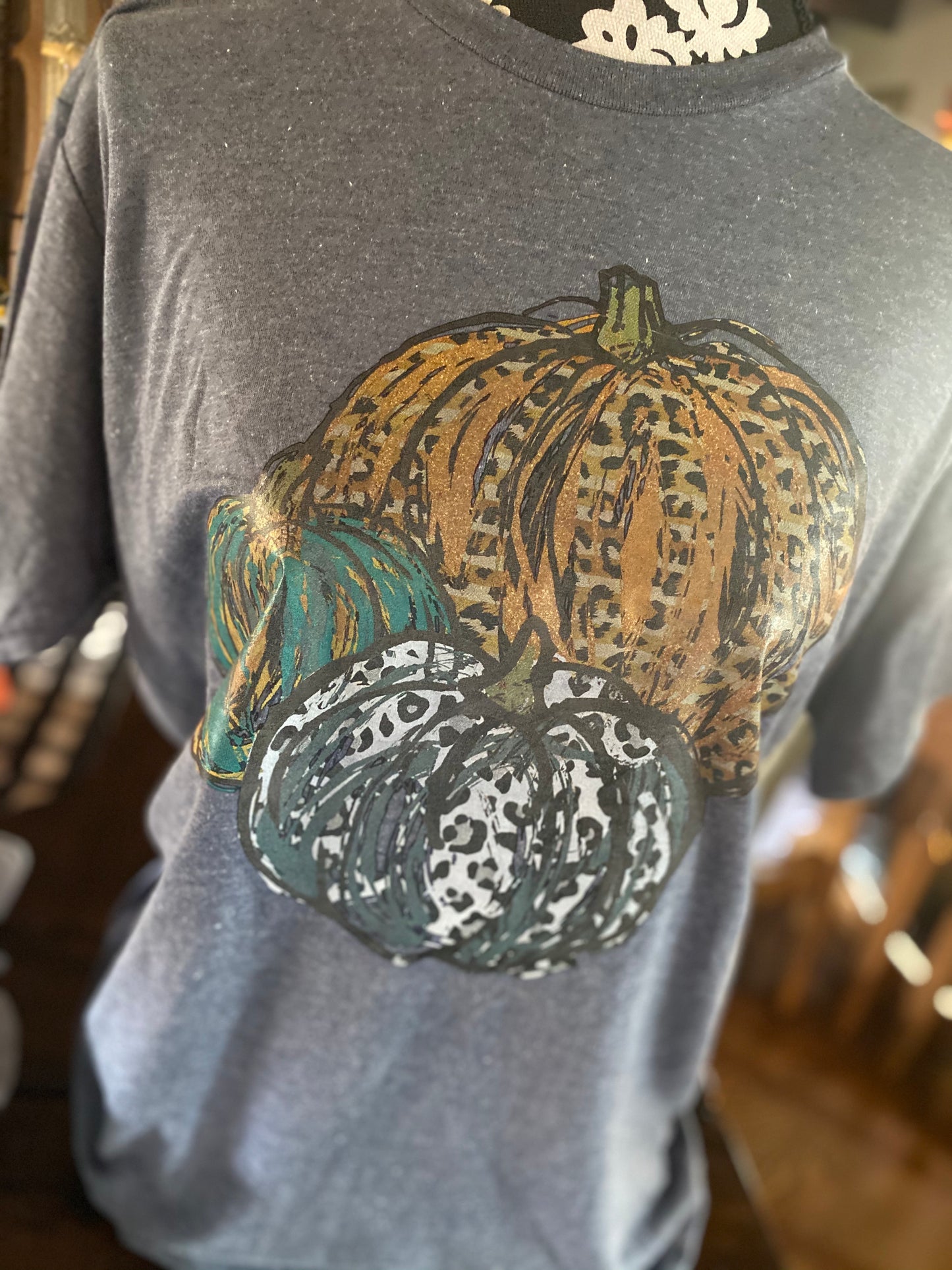 Bunches of Pumpkins Leopard TSHIRT