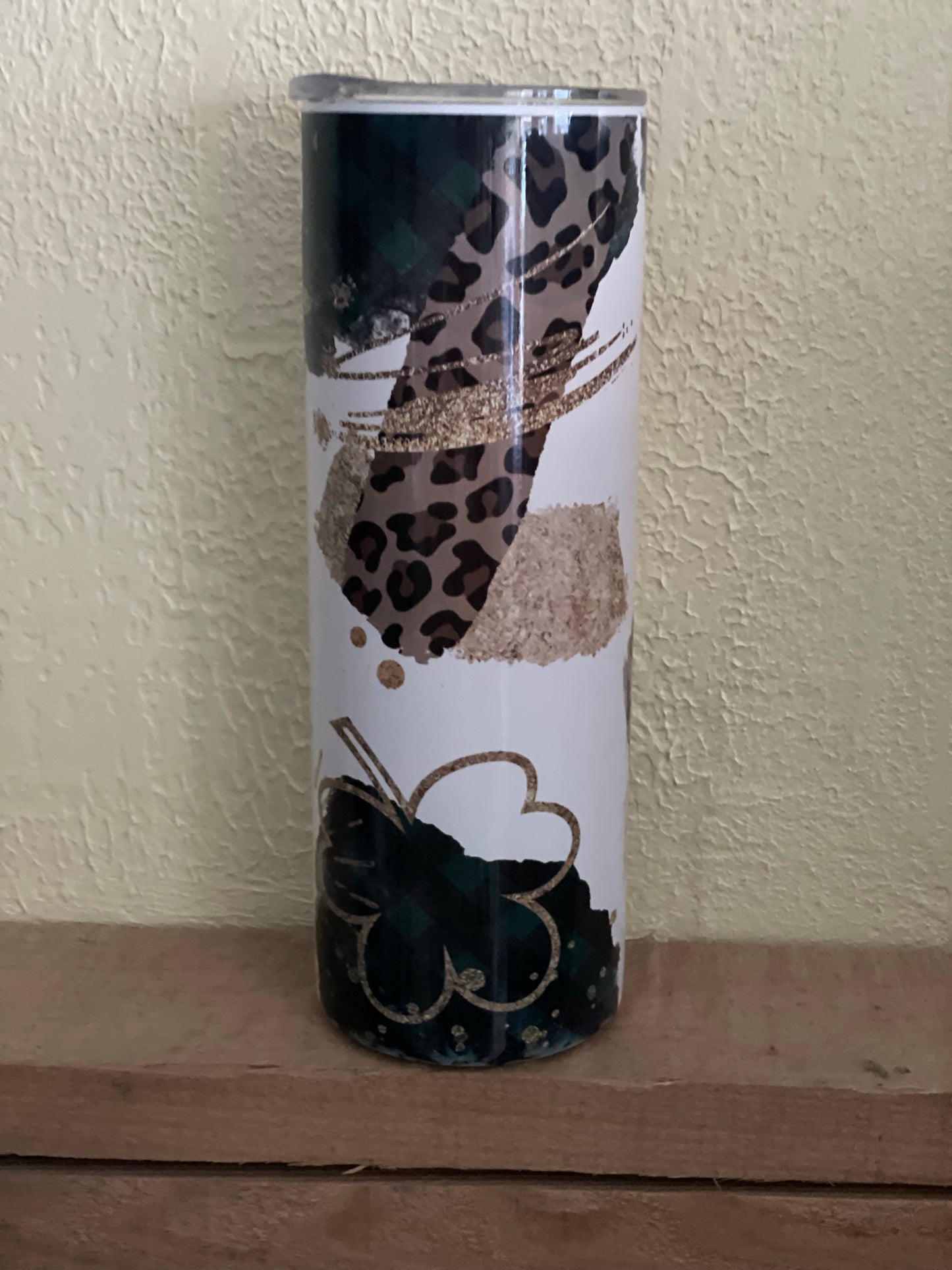 Leopard and Shamrock 20 Tumbler