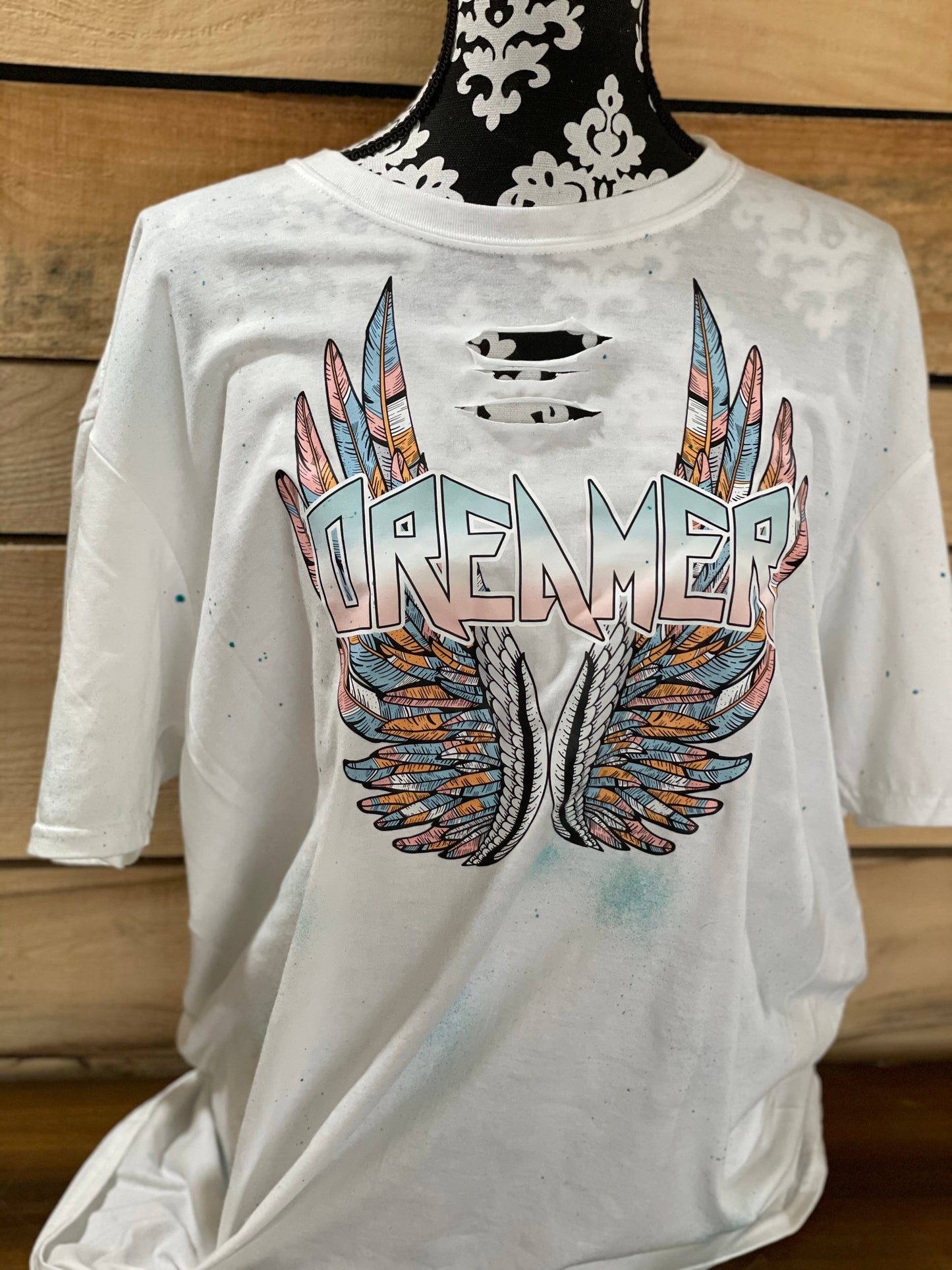 Dreamer distressed TSHIRT