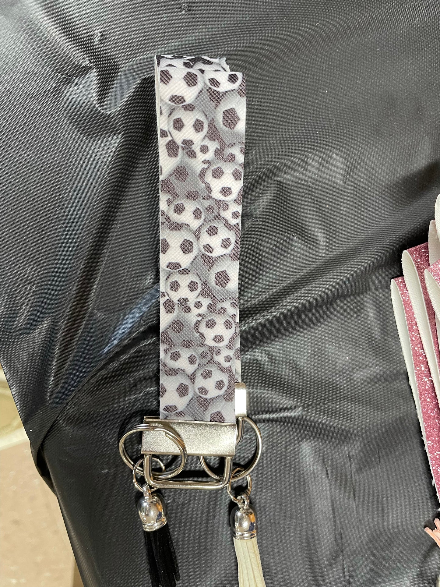 Soccer ball key wristlet