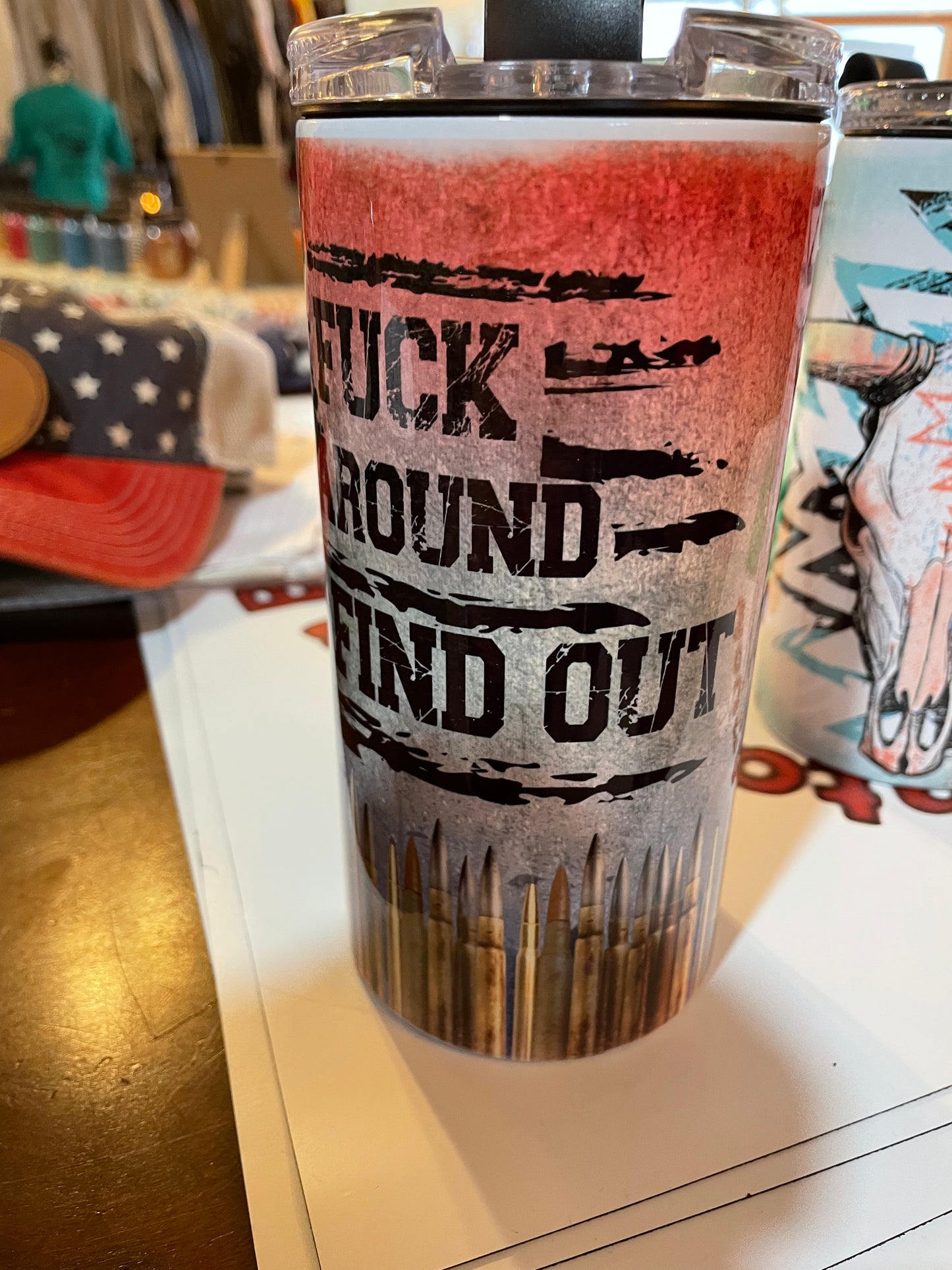 F@ck around and find out 4 n 1 can tumbler cooler