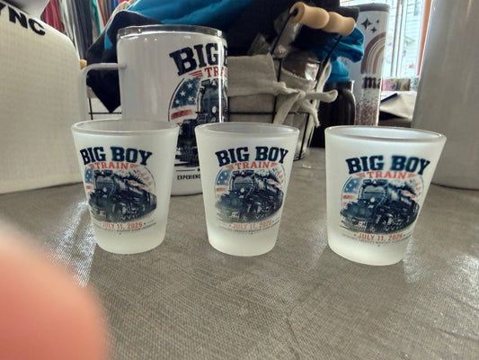 1.5 oz shot glass with Big Boy design - PRICE per GLASS
