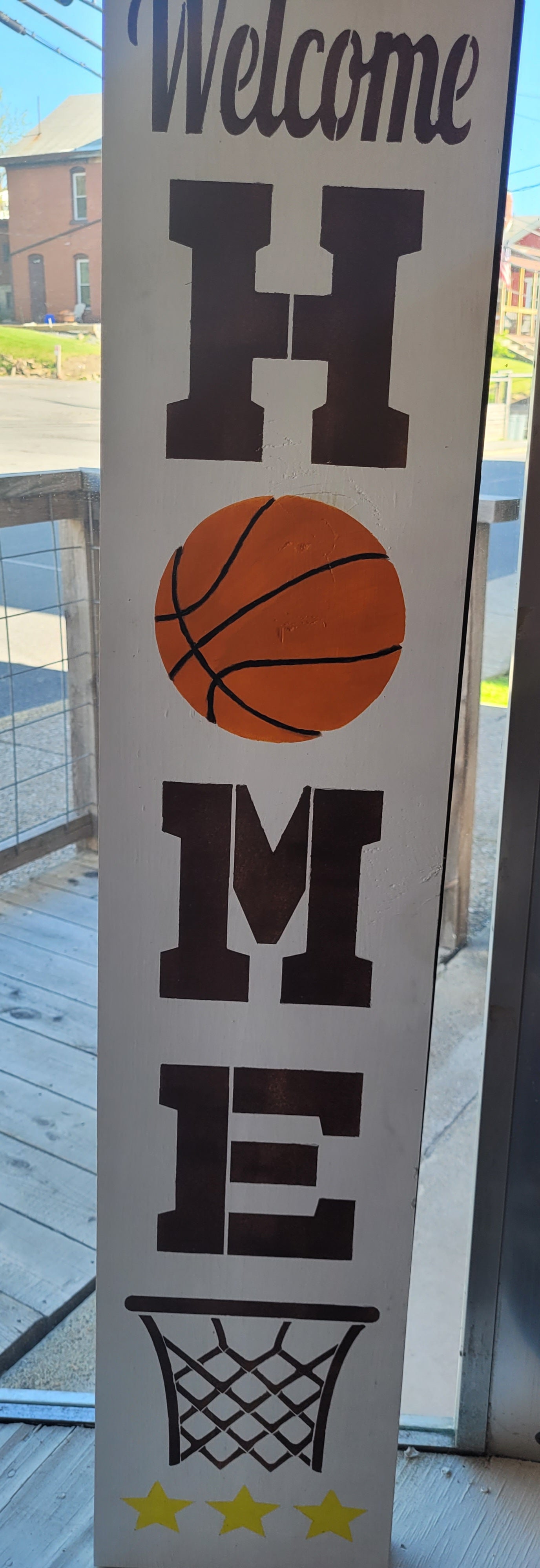 2 P's in a Pod Basketball Home sign
