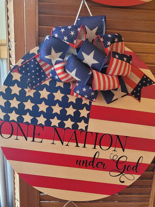 Kay Wills Designs One Nation Under God 18' sign