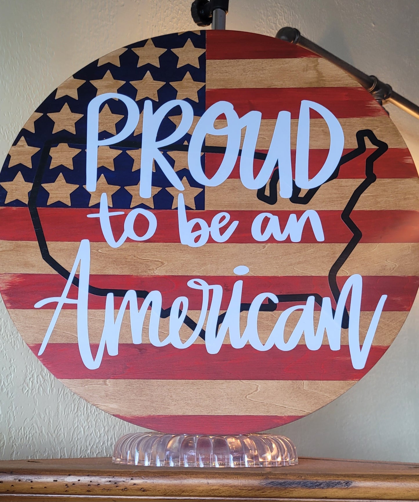 Kay Wills Designs Proud to be American 18' sign