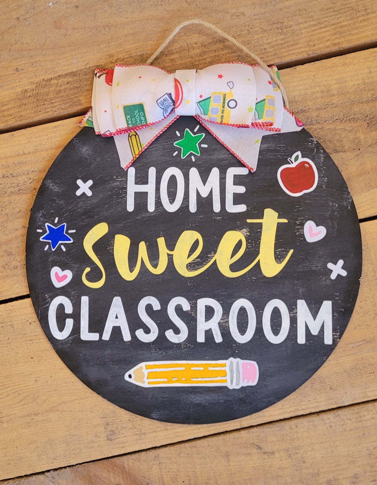 Kay Wills Designs Home Sweet Classroom 12' sign