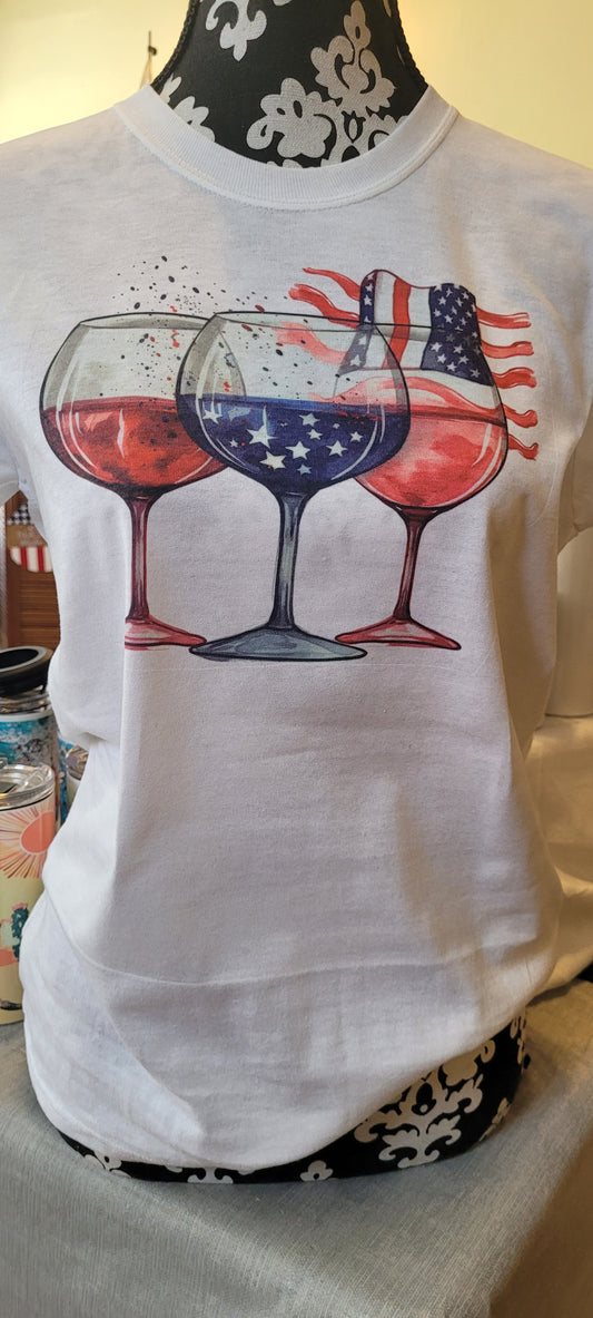 Patriotic Wine design3 TSHIRT