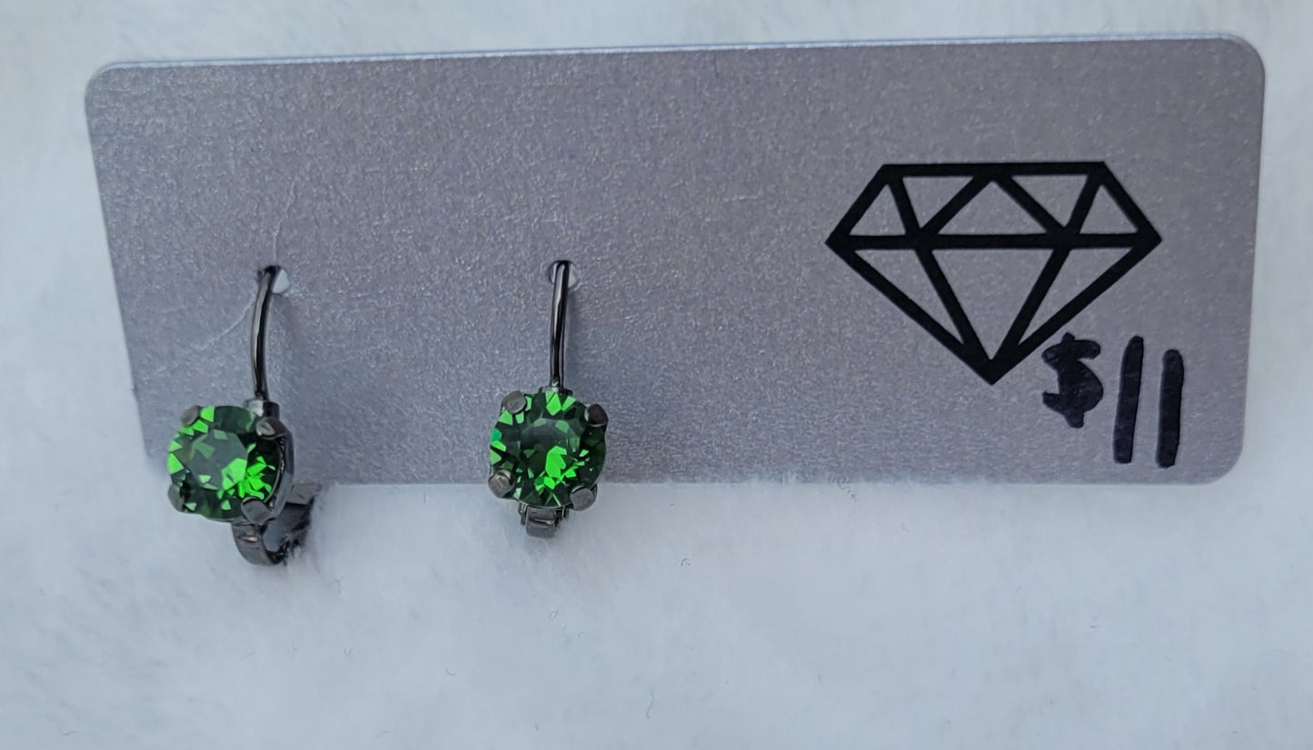Mini Essential Drop Earring Emerald