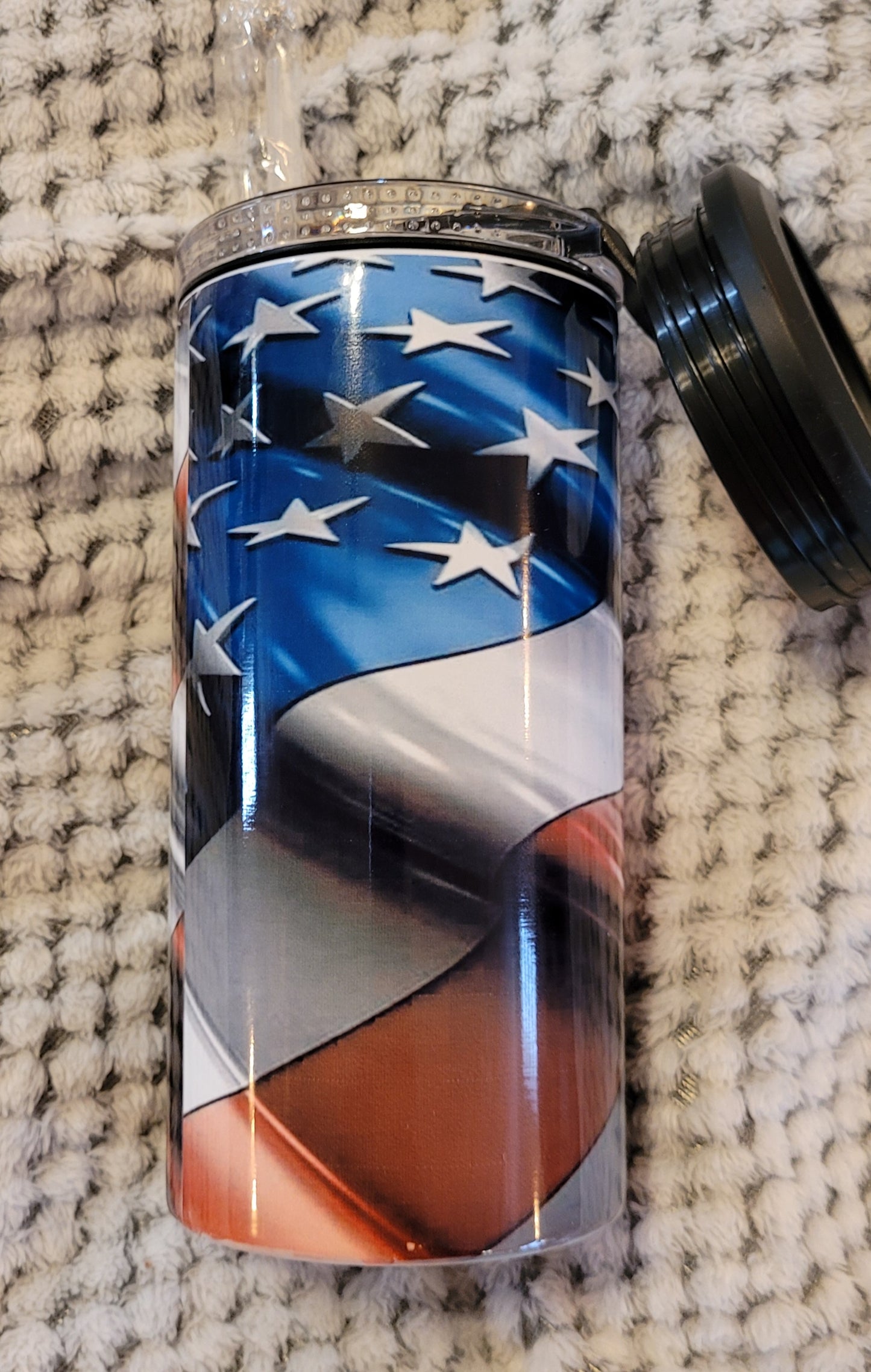 American Flag 4 in 1 can Cooler Tumbler