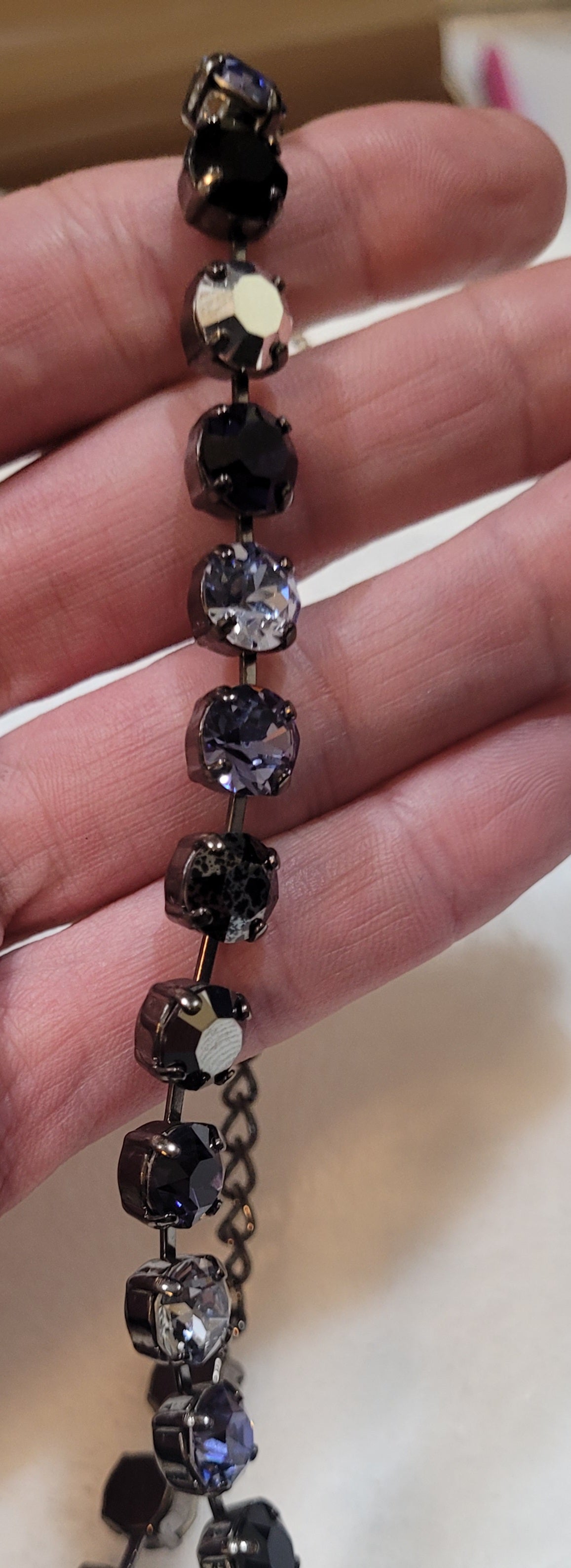 Essential Necklace Purples Black Silver
