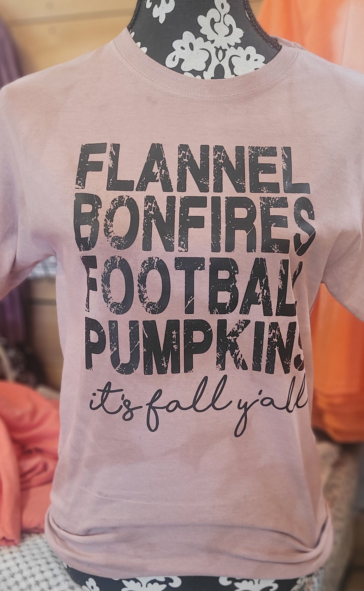 Flannel bonfires football tie dye tshirt