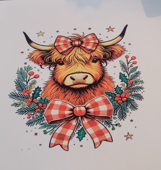 Highland Cow Christmas Pillow Covers 18x18