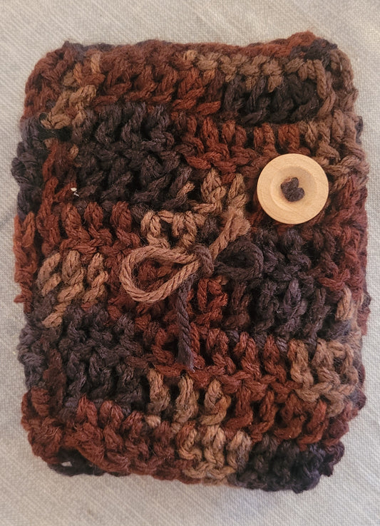 Knitted Fingerless Gloves- Browns