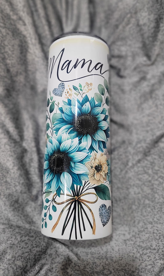Flower and Butterfly Mama Tumbler 20 oz Tumbler