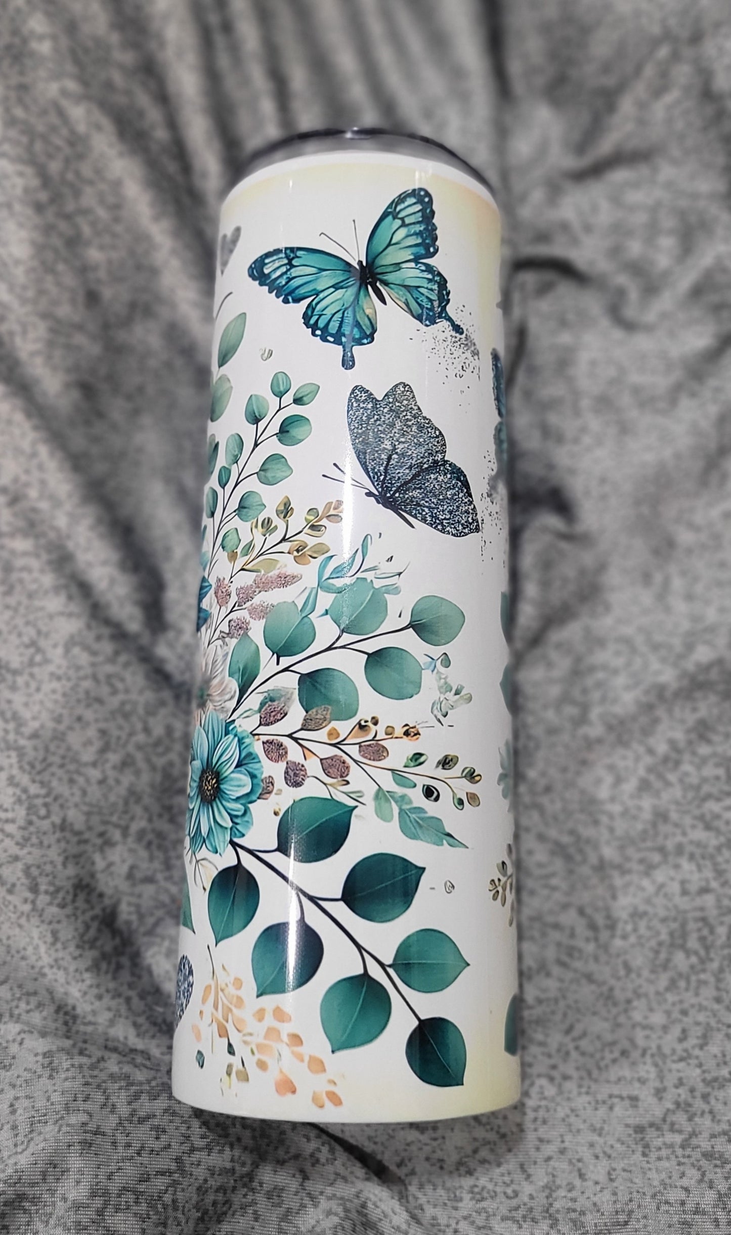 Flower and Butterfly Mama Tumbler 20 oz Tumbler